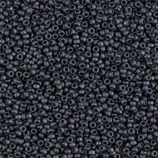 Miyuki rocailles Perlen 15/0 - Matted metallic slate 15-2065